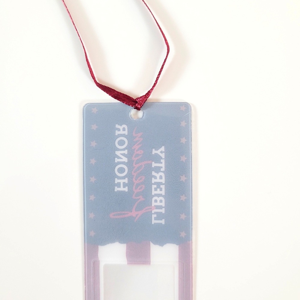 Vintage Y2K Patriotic Magnifying Bookmark- ribbon tassel - Liberty Freedom Honor - Picture 9 of 12